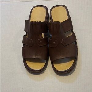 Brown Slide Sandals